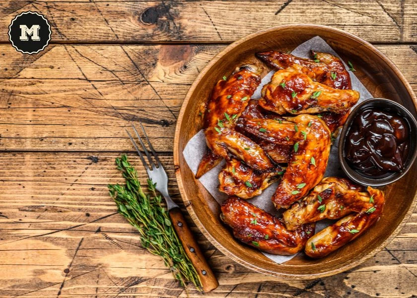 Chicken wings with BBQ sauce