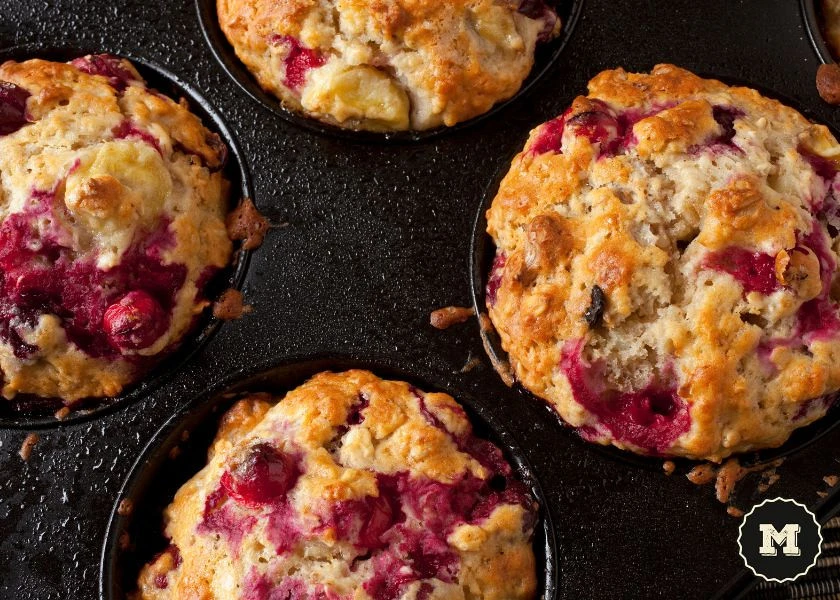 red fruit muffins baked in Pereruela's wood-fired oven